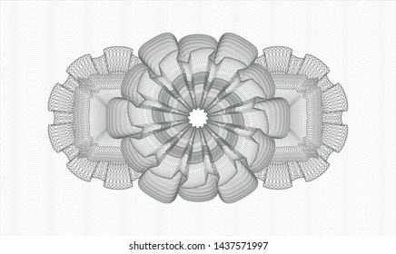 Grey rosette. Linear Illustration. Vector. Detailed.