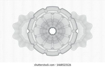 Grey rosette. Linear Illustration. Vector. Detailed.