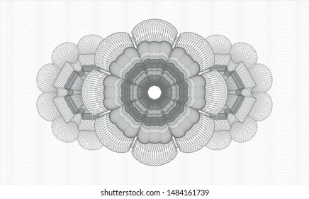 Grey rosette. Linear Illustration. Vector. Detailed.