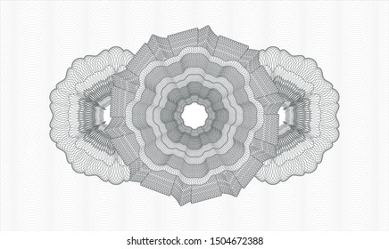 Grey rosette. Linear Illustration. Vector. Detailed.
