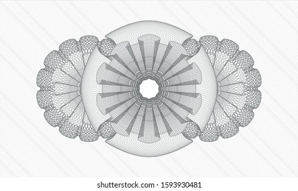 Grey rosette. Linear Illustration. Vector. Detailed.