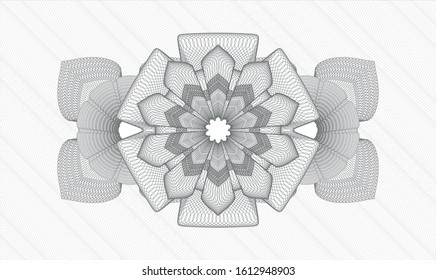 Grey rosette. Linear Illustration. Vector. Detailed.