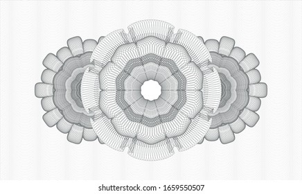 Grey rosette. Linear Illustration. Vector. Detailed.