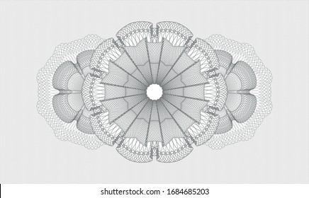 Grey rosette. Linear Illustration. Vector. Detailed.