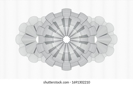 Grey rosette. Linear Illustration. Vector. Detailed.