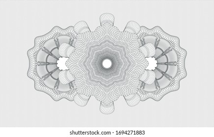 Grey rosette. Linear Illustration. Vector. Detailed.