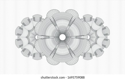 Grey rosette. Linear Illustration. Vector. Detailed.