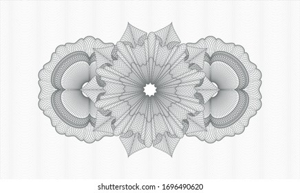 Rosette gris. Ilustración lineal. Vector. Detallado.