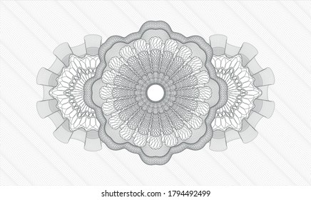 Grey rosette. Linear Illustration. Vector. Detailed 