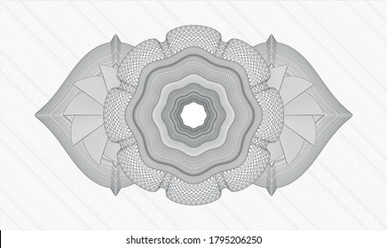 Grey rosette. Linear Illustration. Vector. Detailed 