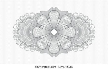 Grey rosette. Linear Illustration. Vector. Detailed 