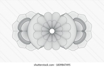 Grey rosette. Linear Illustration. Vector. Detailed 