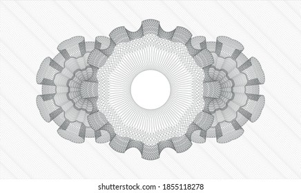Grey rosette. Linear Illustration. Vector. Detailed 