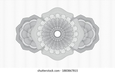 Grey rosette. Linear Illustration. Vector. Detailed 