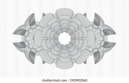 Grey rosette. Linear Illustration. Vector. Detailed 