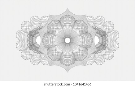 Grey rosette or money style emblem