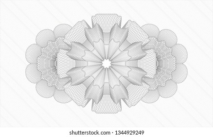 Grey rosette or money style emblem