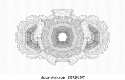 Grey rosette or money style emblem