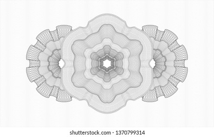 Grey rosette or money style emblem
