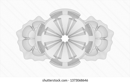Grey rosette or money style emblem