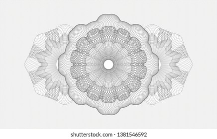 Grey rosette or money style emblem