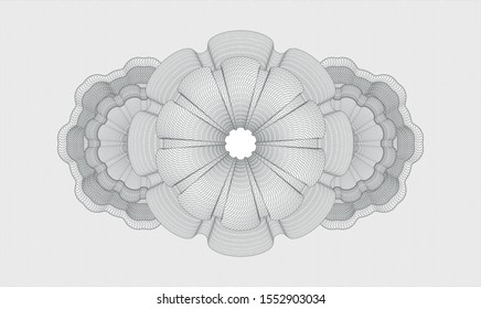 Grey rosette (money style emblem). Vector Illustration. Detailed.