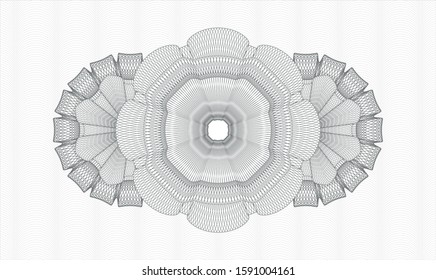 Grey rosette (money style emblem). Vector Illustration. Detailed.