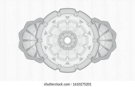 Grey rosette (money style emblem). Vector Illustration. Detailed.