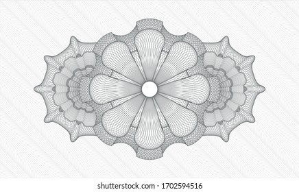 Grey rosette (money style emblem). Vector Illustration. Detailed 