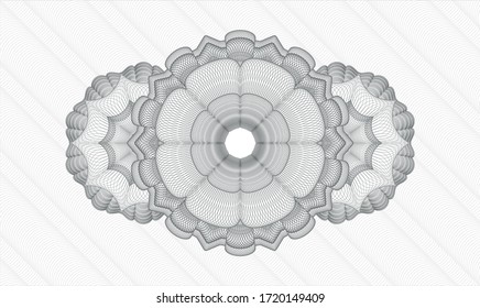Graue Rosette (Geldstil).  Vektorgrafik. Detaillierte 