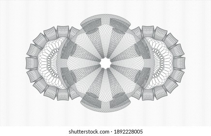 Rosette gris (emblema del estilo del dinero). Ilustración vectorial. Detallado 
