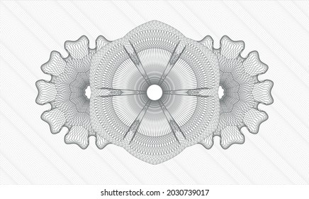Grey rosette (money style emblem). Vector Illustration. Detailed 