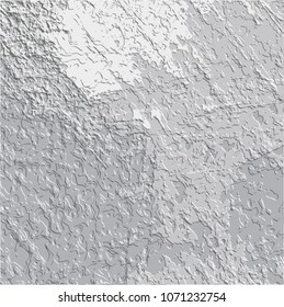 grey rough 3D stucco structure background pattern, vector illustration