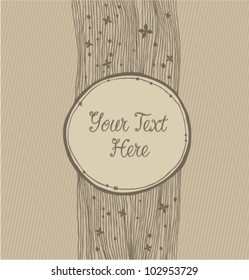 Grey round banner. Can use for gifts, cards, invitations. Vintage decorative frame