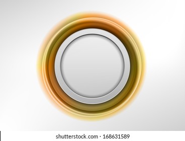 grey round with the gold frame