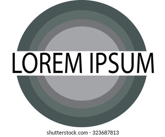 Grey round logo