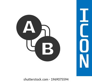 Grey Route location icon isolated on white background. Map pointer sign. Concept of path or road. GPS navigator.  Vector