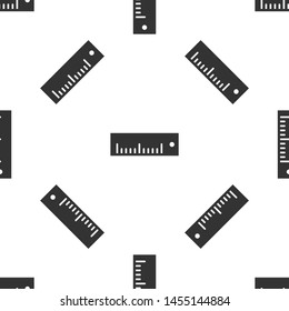Grey Ruler icon isolated seamless pattern on white background. Straightedge symbol.  Vector Illustration