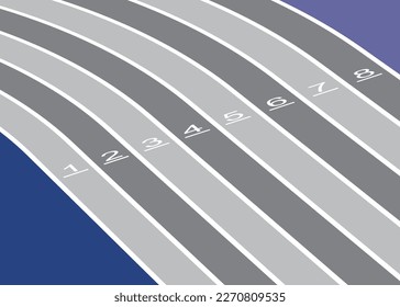 Grey running tracks. vector illustration