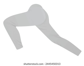 Pantalón de running gris. Vector