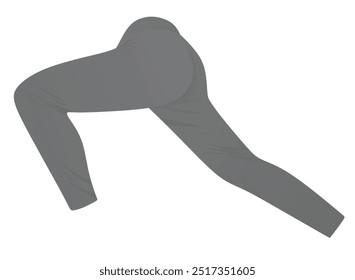 Grey running trouser pants. vector