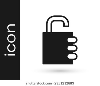 Grey Safe combination lock icon isolated on white background. Combination padlock. Security, safety, protection, password, privacy.  Vector Illustration