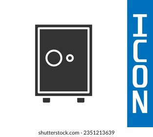 Grey Safe icon isolated on white background. The door safe a bank vault with a combination lock. Reliable Data Protection.  Vector Illustration