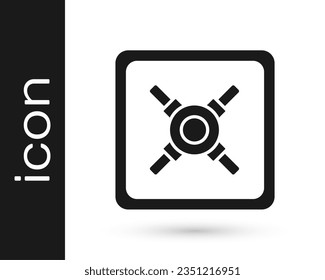 Grey Safe icon isolated on white background. The door safe a bank vault with a combination lock. Reliable Data Protection.  Vector Illustration