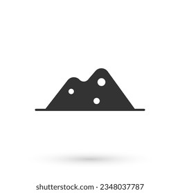 Graues Salz Symbol einzeln auf weißem Hintergrund.  Vektorgrafik