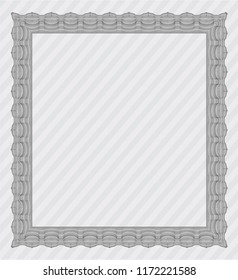 Grey Sample certificate or diploma. With great quality guilloche pattern. Detailed. Modern design. 