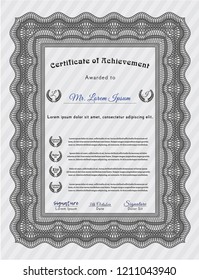 Grey Sample Certificate. Easy to print. Customizable, Easy to edit and change colors. Beauty design. 