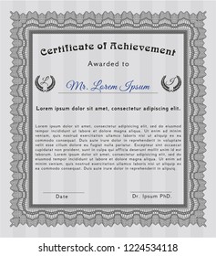 Grey Sample Certificate. Money Pattern. Customizable, Easy to edit and change colors. With quality background. 