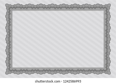 Grey Sample Diploma. Customizable, Easy to edit and change colors. With great quality guilloche pattern. Good design. 