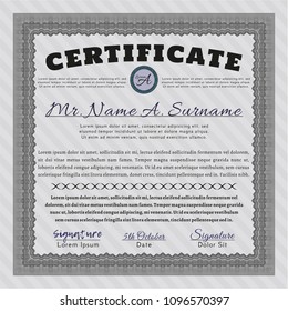  Grey Sample Diploma. Excellent design. With background. Detailed. 